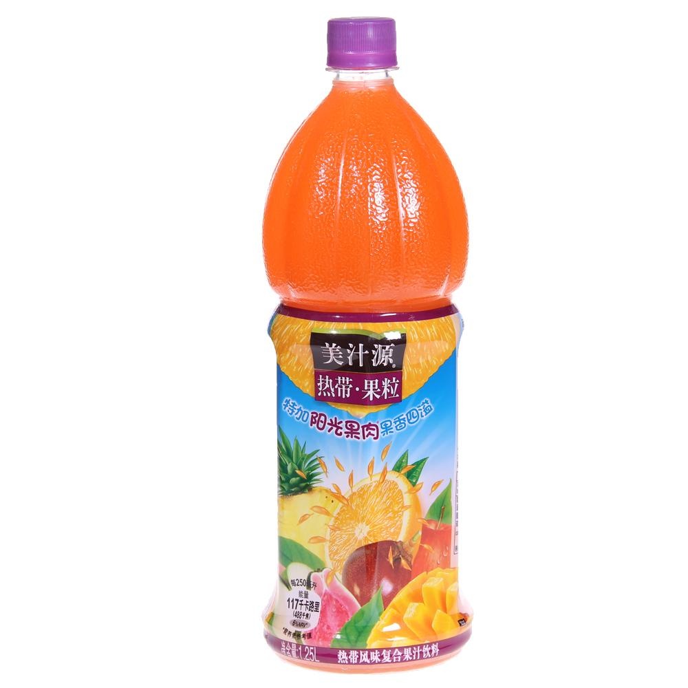 美汁源热带果粒1.25l